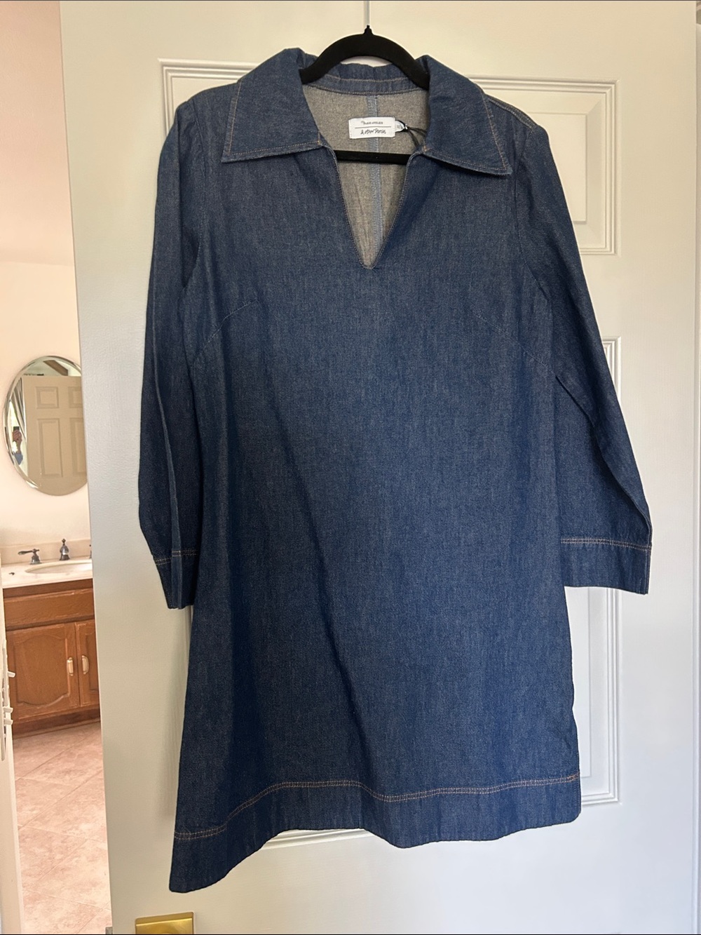 New & Other Stories Dark Blue Denim Shift Dress